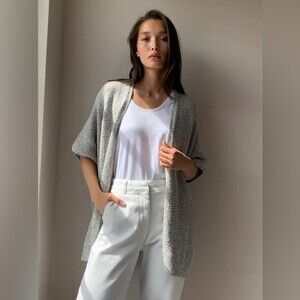 Aritzia Community Ionic Cape Oversized Knitted Cardigan in Neutral Grey XS/S